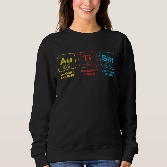 Moletom Autism Elements Periodic Table Awareness ASD Men W (Frente)