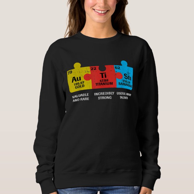 Moletom Autism Elements Periodic Table Awareness ASD Men W (Frente)
