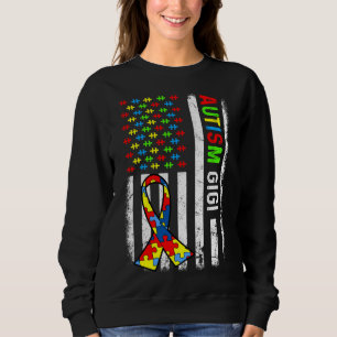 Moletom Autism Gigi American Flag Autism Awarness Family