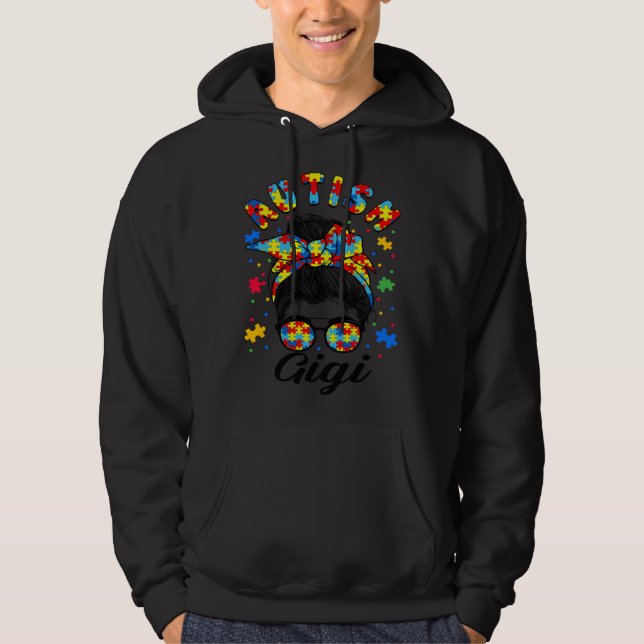 Moletom Autism Gigi Autism Awareness Family Matching Messy (Frente)