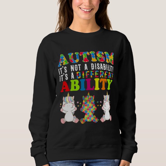 Moletom Autism Is Not a Disability It s a Different Abilit (Frente)