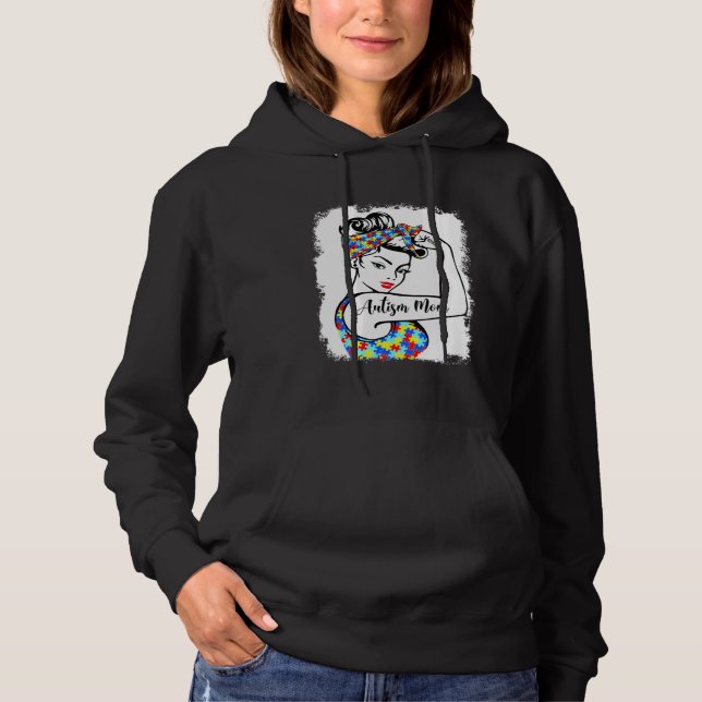 Moletom Autism Mom Strong Woman Power Autism Awareness Mon (Frente)