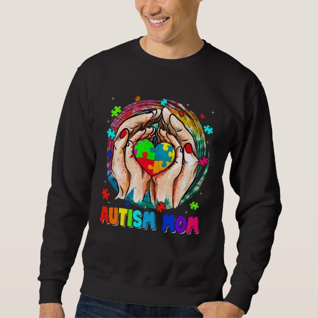 Moletom Autism Mom Support Autism Awareness Month Women Mo (Frente)