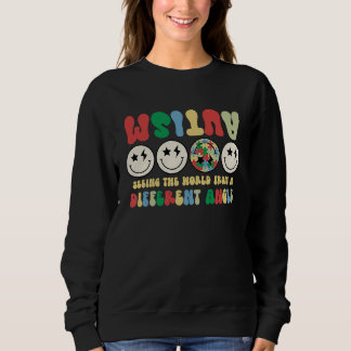 Moletom Autism Seeing The World Differently Groovy Smile F