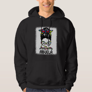 Moletom Autismo Abuela Messy Bun Explodiu Autismo Consciên