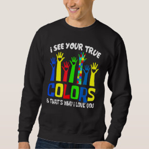 Moletom Autismo Consciência Eu Vejo Suas Verdadeiras Cores