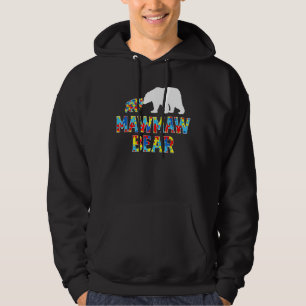 Moletom Autismo Consciência Mawmaw Bear Quebra-cabeça Supo