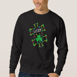 Moletom Autismo Irlandês e Sortudo Autismo Shamrockckm Aut