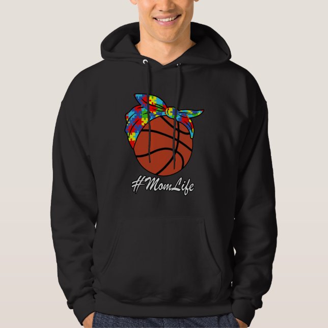 Moletom Autismo Mãe Basquete Mensagem Autismo Aconselhamen (Frente)