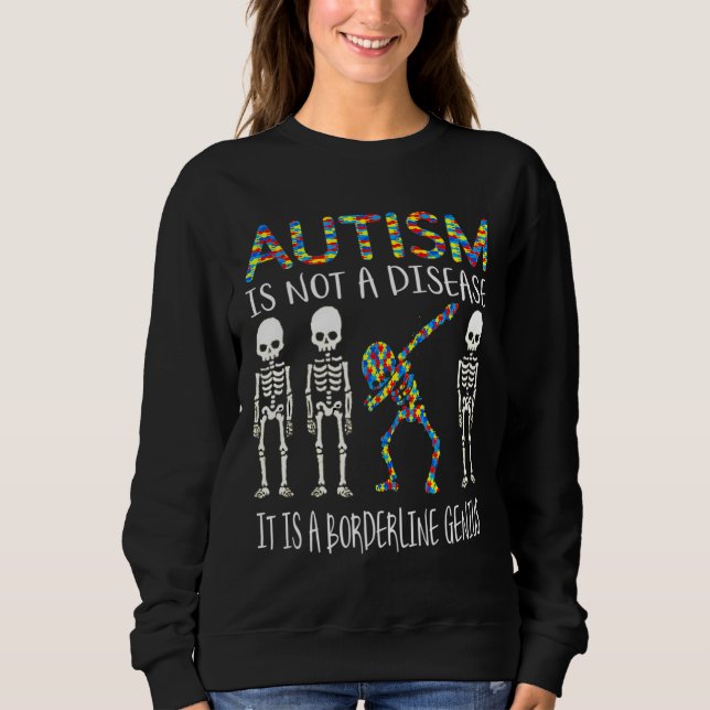 Moletom Autismo Não É Uma Doença É Um Gênio De Borda (Frente)