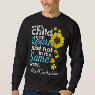 Moletom Autismo pré-K de vida do professor Todas as crianç