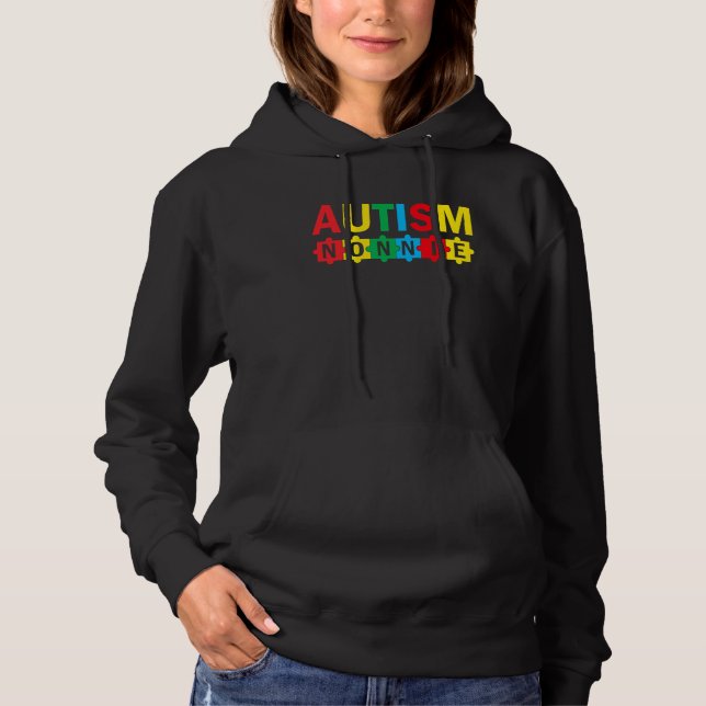 Moletom Autismo Quebra-cabeça de Consciência Fita Orgulhos (Frente)