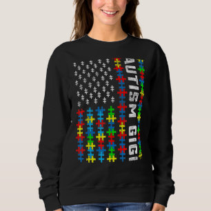 Moletom Autismo Retro Sensibilização Usa Sinalizador Gigi