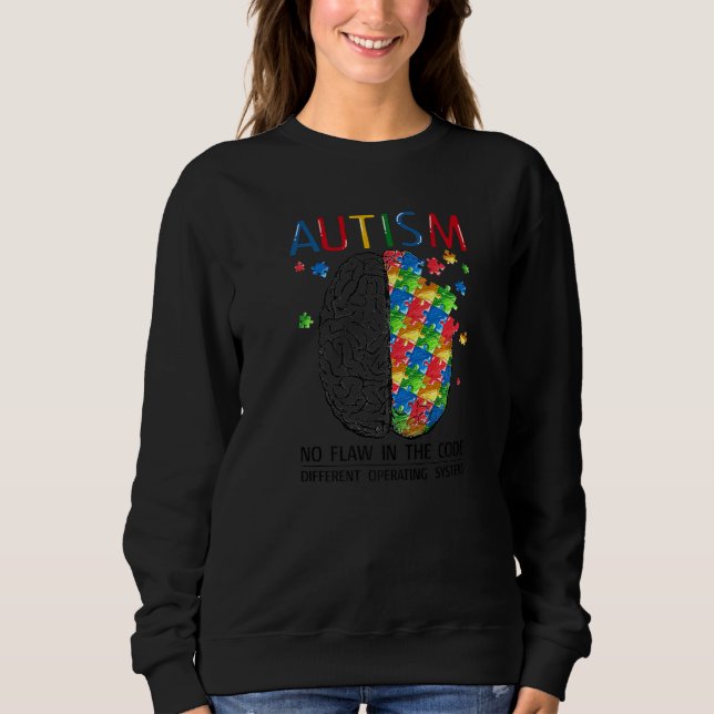 Moletom Autismo Sem Defeito No Código Autismo Cérebro Auti (Frente)