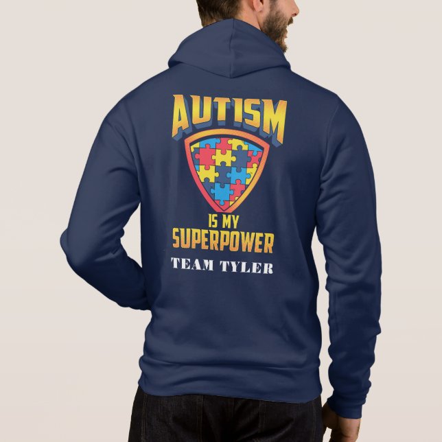 Moletom Autismo Sensibilização Correspondência Personaliza (Verso)