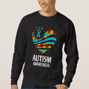 Moletom Autismo Sensibilização Das Mulheres Coração Apoio