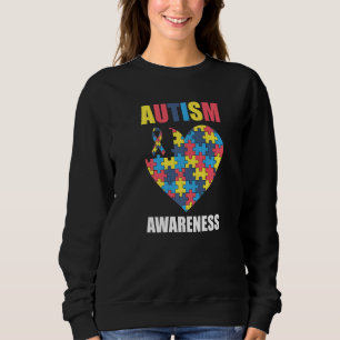 Moletom Autismo Sensibilização Das Mulheres Coração Apoio