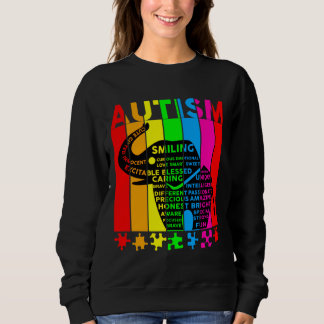 Moletom Autismo Sensibilização Palavras Elefantes Tipograf