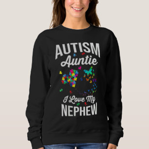Moletom Autismo tia Eu amo meu Quebra-cabeça do sobrinho