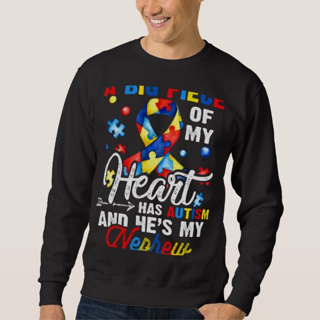 Moletom Autistic Nephew Autism Awareness Month For Kids Bo (Frente)