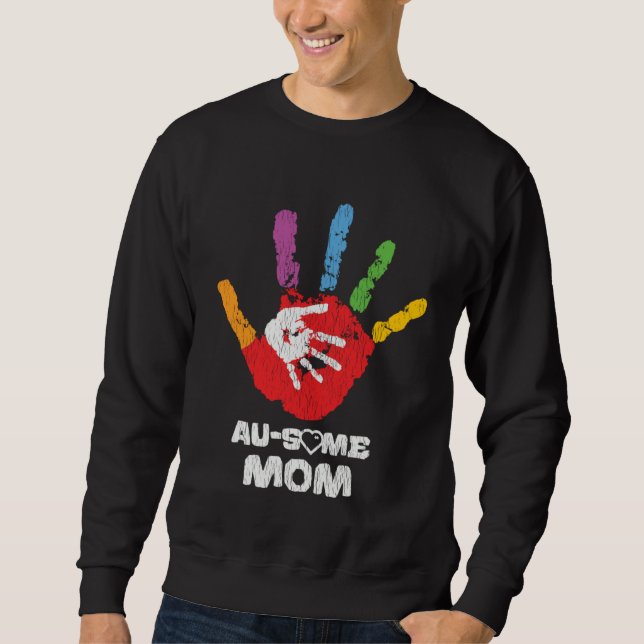Moletom Autistic Son Daughter Awesome Mom Autism Awareness (Frente)