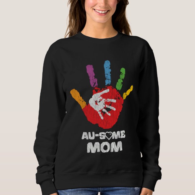 Moletom Autistic Son Daughter Awesome Mom Autism Awareness (Frente)