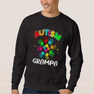 Moletom Autitic Grampa Quebra-cabeça de Suporte à Família 