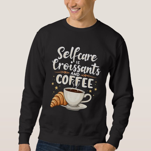 Moletom Autoatendimento é Croissant e Cafeine Patesry (Frente)