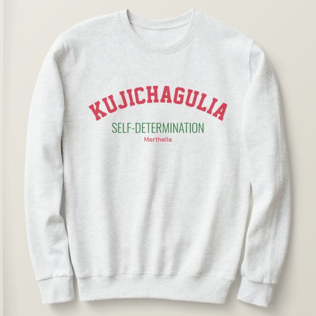 Moletom Autodeterminação de Kwanzaa KUJICHAGULIA (Frente do Design)