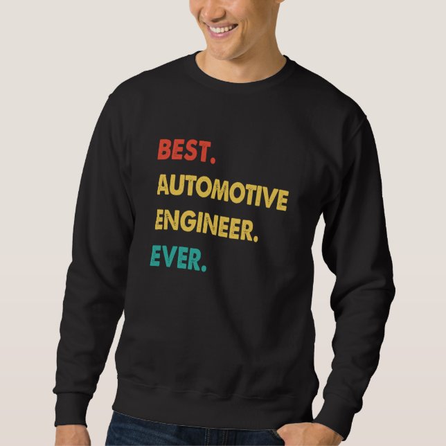 Moletom Automotive Engineer Retro Best Automotive Engineer (Frente)
