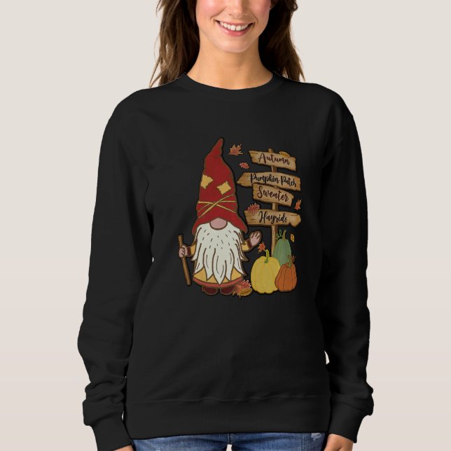 Moletom Autumn Pumpkin Patch Gnome Fall Family Pajama Than (Frente)