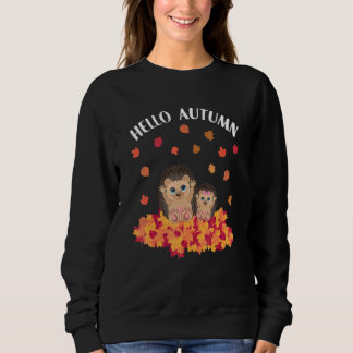 Moletom Autumn sayings cute hedgehog