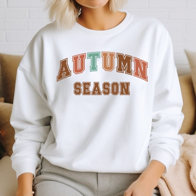 Moletom Autumn Season Trendy Fall Varsity Sweatshirt (Criador carregado)