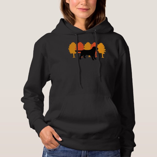 Moletom Autumn Trees Black Labrador Silhouette (Frente)
