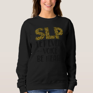 Moletom Auxiliar Terapêutico de Discurso SLP Leopard Che