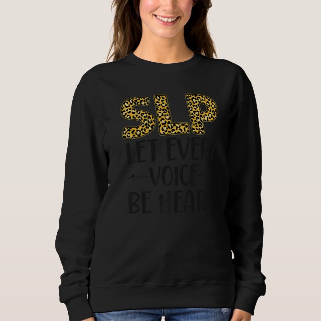 Moletom Auxiliar Terapêutico de Discurso SLP Leopard Che (Frente)
