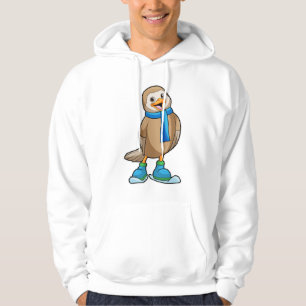 Moletom Ave como Skier com Esqui e Scarf