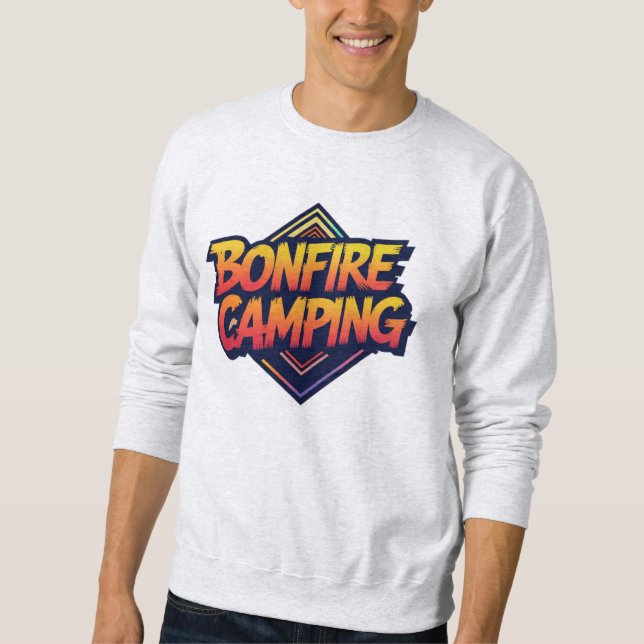 Moletom Aventura de Camping 🔥 Bonfire - Retro 80s ao ar l (Frente)