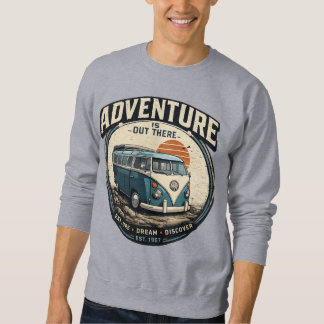 Moletom Aventura Está Lá Fora – Gráfico de Camper Van Retr