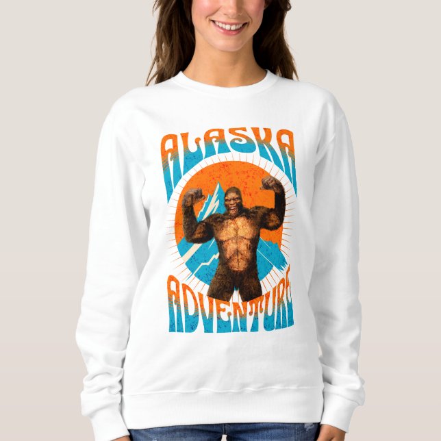 Moletom Aventura Retro Sasquatch Montanha do Alasca (Frente)