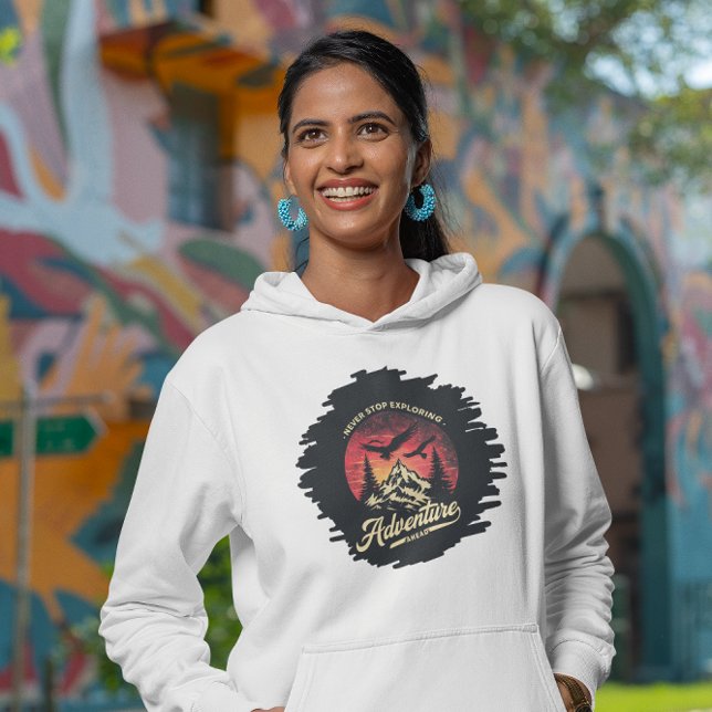 Moletom Aventure Ahead Explorer Hiking Hiker Design (Criador carregado)