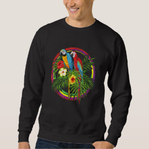 Moletom Aves Coloridas Tropicais Papagaio Macaw Cockatoo J