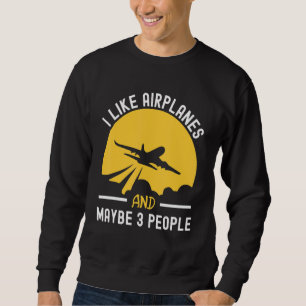Moletom Avião Eu Gosto De Aviões Talvez 3 Homens Pessoas M