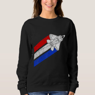 Moletom Avião Raptor F-22 EUA contrai azul branco vermelho