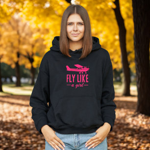 Moletom Avião Rosa Fofo Voa Como Uma Garota Aviação Femini