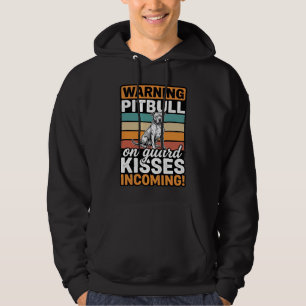 Moletom Avisos de Pitbull Beijos a Caminho Design de Cacho