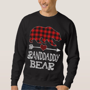 Moletom Avô Bear Natal Pajama Xadrez Vermelha Buffalo