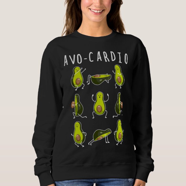 Moletom Avo-Cardio Avocado Cardio Exercício Funny Fruta Pu (Frente)