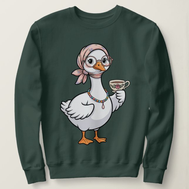 Moletom Avó Ganso Personalizado à Solta, Avó Fofa (Frente do Design)