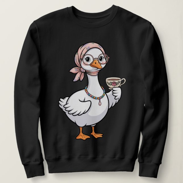 Moletom Avó Ganso Personalizado à Solta, Avó Fofa (Frente do Design)